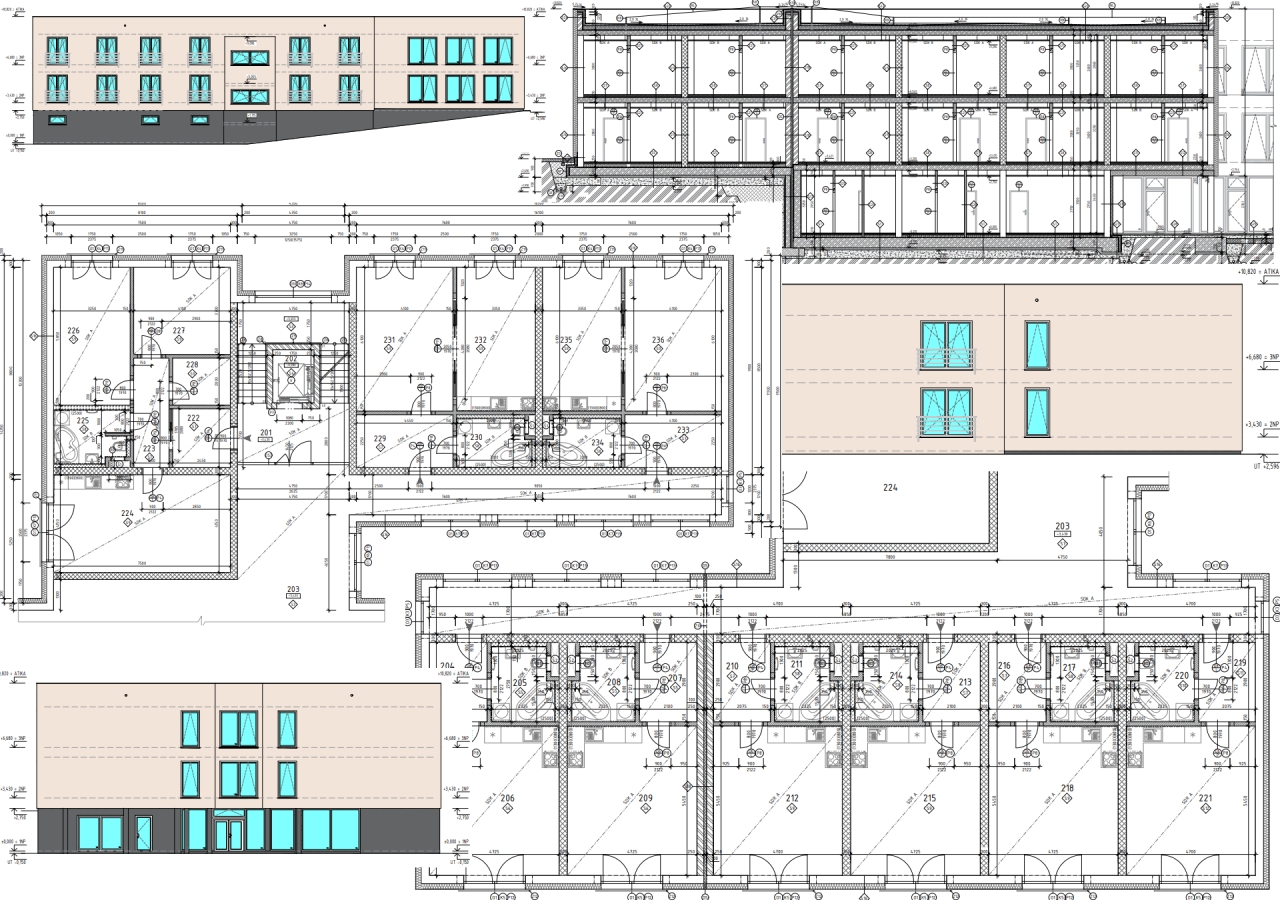 Novostavba bytového domu s komerčními prostory v přízemní části objektu | náhled